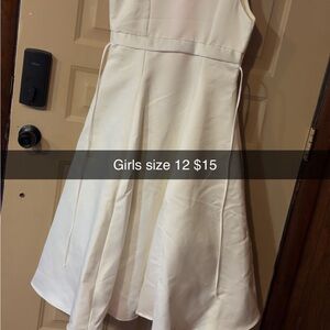 Elegant White Kids Formal Dress